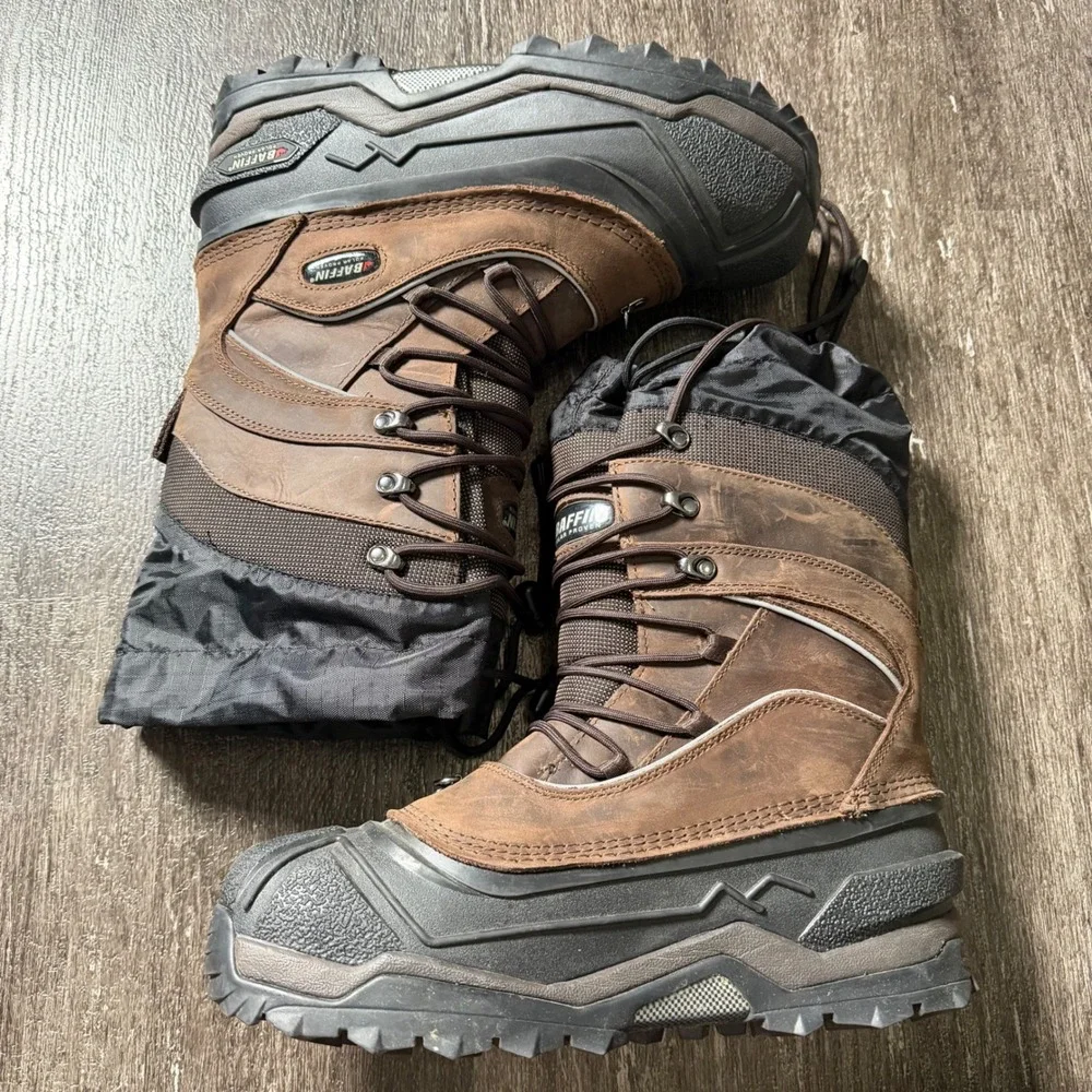 Baffin Snow Boots Men 10 Brown Polar Proven Waterproof Insulated Winter Hunting